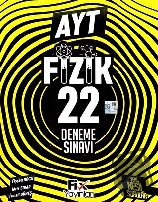 2024 AYT Fizik 22 Denemeleri - İdris Sırdar - Fix Yayınları - Fiyatı -