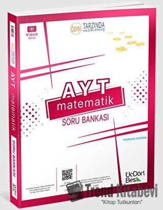 2023 AYT Matematik Soru Bankası Üç Dört Beş Yayınları, Mehmet Kıvrak, 