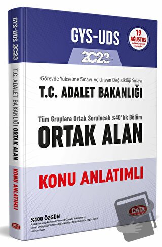 2023 GYS-UDS Adalet Bakanlığı Ortak Alan Konu Anlatımlı - Kolektif - D