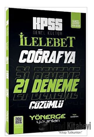 2023 KPSS Coğrafya İlelebet 21 Deneme Çözümlü Yönerge Yayınları, Kübra