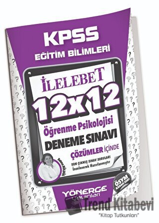 2023 KPSS Eğitim Bilimleri Öğrenme Psikolojisi 12x12 Deneme Çözümlü Yö