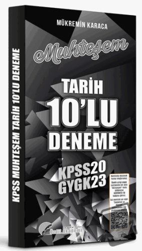 2023 KPSS Tarih 10 Deneme PDF Çözümlü - Mükremin Karaca - Özdil Akadem