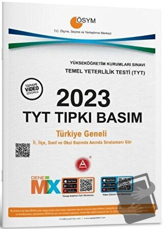 2023 TYT Tıpkı Basım Çıkmış Sorular - Kolektif - A Yayınları - Fiyatı 