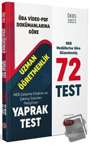 2023 Uzman Öğretmen Yaprak Test - Kolektif - Data Yayınları - Fiyatı -