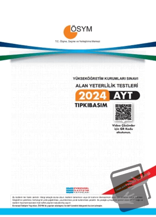 2024 AYT Çıkmış Sorular Video Çözümlü - Kolektif - Evrensel İletişim Y