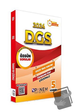 2024 DGS Tamamı Çözümlü Özgün 5 Deneme - Kolektif - Panem Yayınları - 