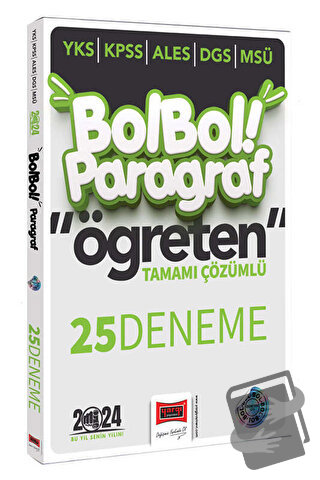 2024 KPSS ALES DGS YKS MSÜ Bol Bol Öğreten Paragraf Tamamı Çözümlü 25 