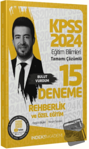 2024 KPSS Eğitim Bilimleri Rehberlik ve Özel Eğitim 15 Deneme Çözümlü 