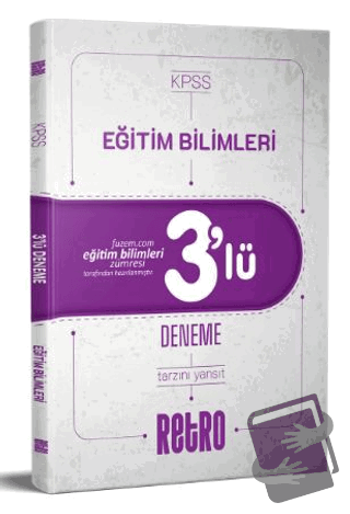 2024 KPSS Eğitim Bilimleri Tamamı Çözümlü 3 'lü Deneme - Kolektif - Re