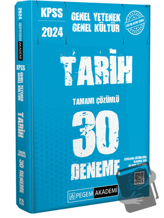 2024 KPSS Genel Kültür Genel Yetenek Tarih 30 Deneme - Kolektif - Pege