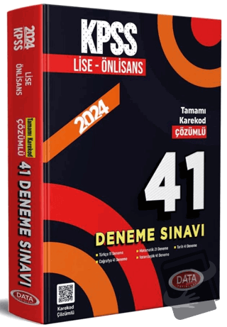 2024 KPSS Lise ve Ön Lisans 41 Deneme Sınavı - Karekod Çözümlü - Kolek