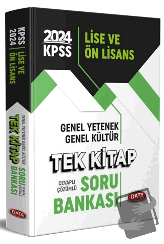 2024 KPSS Lise ve Önlisans Tek Kitap Soru Bankası - Kolektif - Data Ya