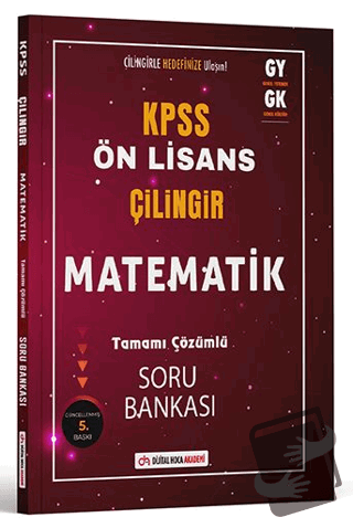 2024 KPSS Ön Lisans Çilingir Matematik Tamamı Çözümlü Soru Bankası - K