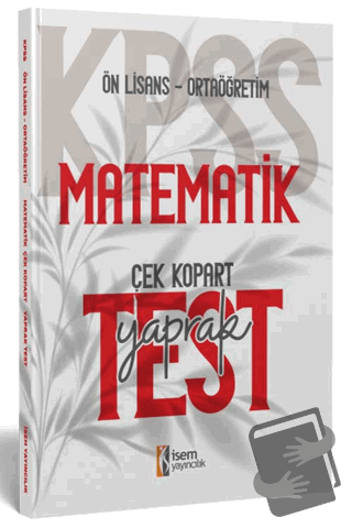 2024 KPSS Ortaöğretim Ön Lisans Matematik Çek Kopart Yaprak Test - Kol