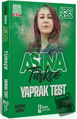 2024 KPSS Türkçe Aşina Yaprak Test, Gizem Ural, İSEM Yayıncılık, Fiyat