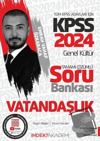 2024 KPSS Vatandaşlık Soru Bankası Çözümlü - Emrah Vahap Özkaraca - İn