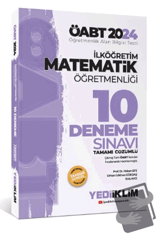 2024 ÖABT İlköğretim Matematik Öğretmenliği Tamamı Çözümlü 10 Deneme S