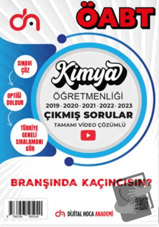 2024 ÖABT Kimya Öğretmenliği Son Beş Yıl Çıkmış Sorular Tamamı Video Ç