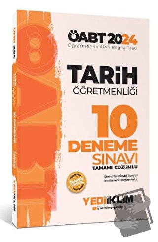 2024 ÖABT Tarih Öğretmenliği Tamamı Video Çözümlü 10 Deneme Sınavı - K