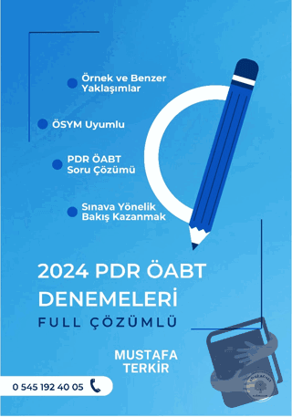 2024 PDR ÖABT Denemeleri Full Çözümlü - Mustafa Terkir - Bilgi Ağacı Y