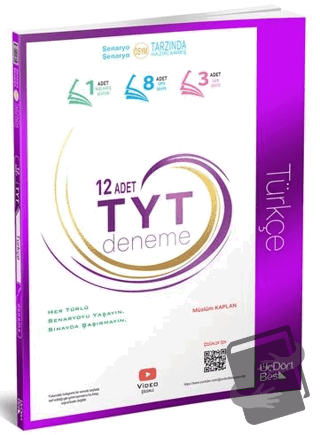 2024 TYT Türkçe 12 li Deneme - Müslüm Kaplan - Üç Dört Beş Yayınları -