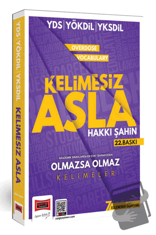 2024 YDS YÖKDİL YKSDİL Overdose Vocabulary Kelimesiz Asla - Hakkı Şahi