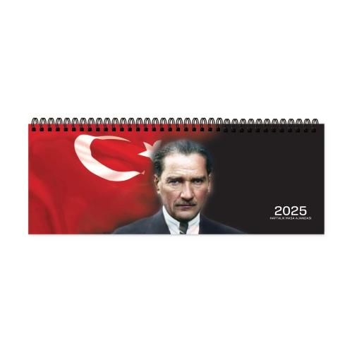 Keskin Color Spiralli Haftalık Masa Ajandası Atatürk 12X33,5 Aj-65 202