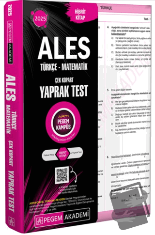 2025 ALES Çek Kopart Yaprak Test - Kollektif - Pegem Akademi Yayıncılı