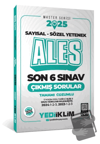 2025 ALES Master Serisi Sayısal - Sözel Yetenek Tamamı Çözümlü Son 6 S