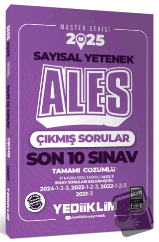 2025 ALES Master Serisi Sayısal Yetenek Tamamı Çözümlü Son 10 Sınav Çı