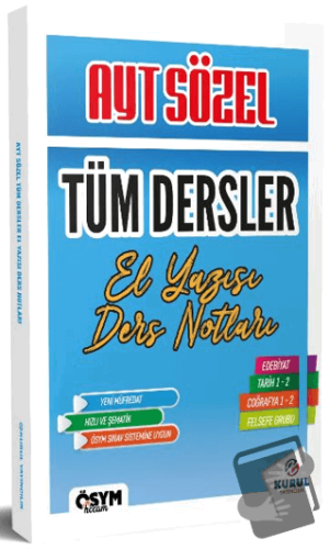 2025 AYT Sözel Tüm Dersler El Yazısı Ders Notları - Kolektif - Kurul Y