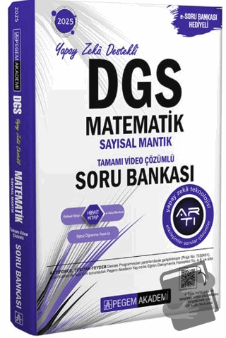 2025 DGS Matematik Sayısal Mantık Tamamı Video Çözümlü Soru Bankası - 