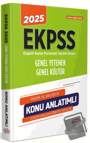 2025 EKPSS Genel Yetenek - Genel Kültür Konu Anlatımlı - Kolektif - Ed