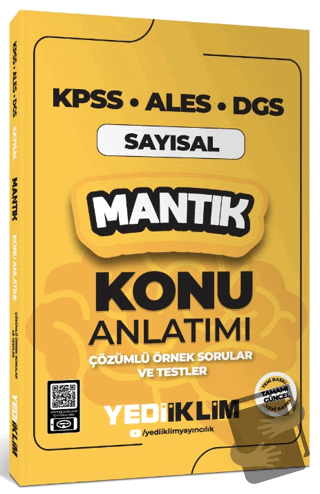 2025 KPSS ALES DGS Sayısal Mantık Konu Anlatımı - Kolektif - Yediiklim