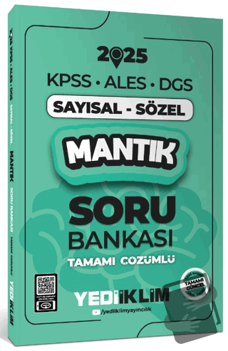 2025 KPSS ALES DGS Sayısal-Sözel Mantık Tamamı Çözümlü Soru Bankası - 