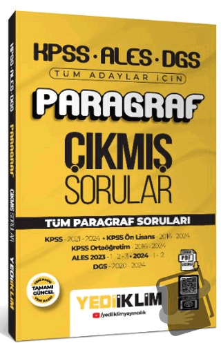 2025 KPSS ALES DGS Tüm Adaylar İçin Paragraf Tamamı PDF Çözümlü Çıkmış