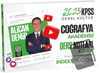 2025 KPSS Coğrafya Akademisi Video Ders Notları - Alican Demir - İndek