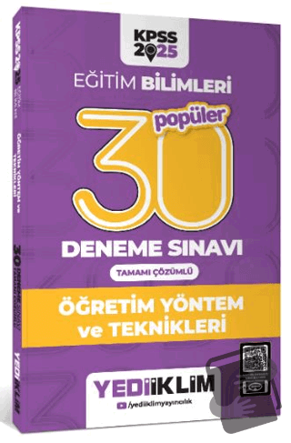 2025 KPSS Eğitim Bilimleri 30 Popüler Öğretim Yöntem ve Teknikleri Tam