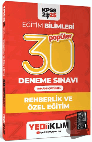 2025 KPSS Eğitim Bilimleri 30 Popüler Rehberlik ve Özel Eğitim Tamamı 