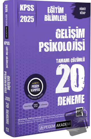 2025 KPSS Eğitim Bilimleri Gelişim Psikolojisi Tamamı Çözümlü 20 Denem