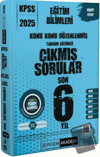 2025 KPSS Eğitim Bilimleri Konu Konu Düzenlenmiş Tamamı Çözümlü Çıkmış