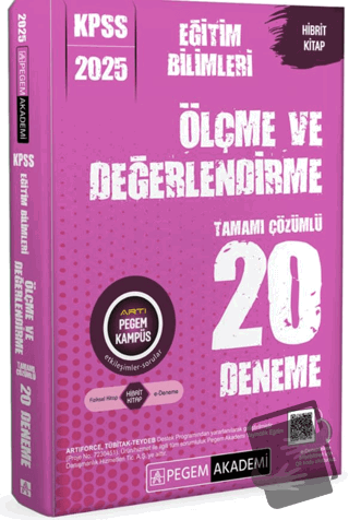 2025 KPSS Eğitim Bilimleri Ölçme ve Değerlendirme Tamamı Çözümlü 20 De