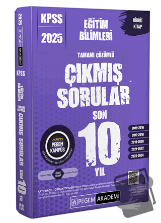 2025 KPSS Eğitim Bilimleri Tamamı Çözümlü Çıkmış Sorular Son 10 Yıl - 