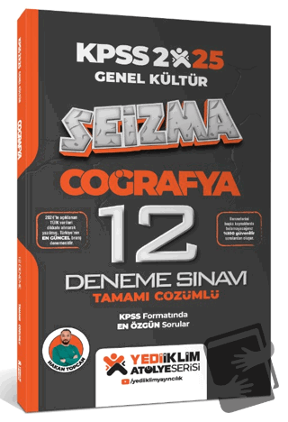 2025 KPSS Genel Kültür Atölye Serisi Coğrafya Seizma Tamamı Çözümlü 12