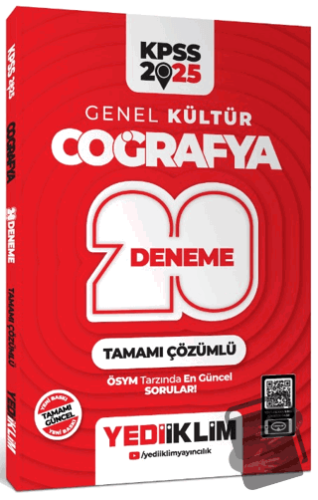 2025 KPSS Genel Kültür Coğrafya Tamamı Çözümlü 20 Deneme - Kolektif - 