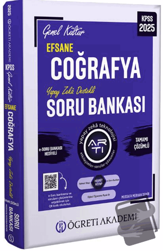 2025 KPSS Genel Kültür Efsane Coğrafya Tamamı Çözümlü Soru Bankası - K