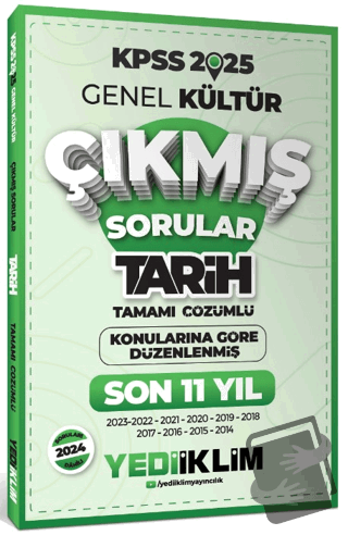 2025 KPSS Genel Kültür Lisans Tarih Konularına Göre Tamamı Çözümlü Son