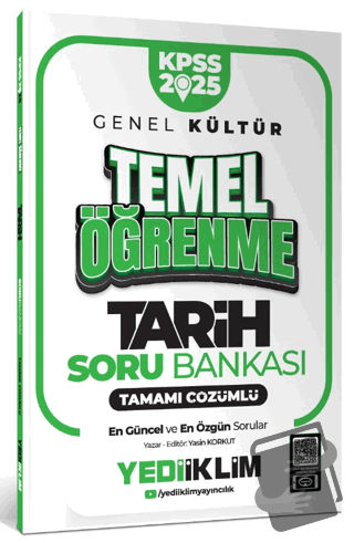 2025 KPSS Genel Kültür Tarih Temel Öğrenme Tamamı Çözümlü Soru Bankası