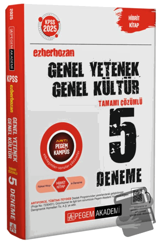 2025 KPSS Genel Yetenek Genel Kültür Ezberbozan Tamamı Çözümlü 5 Denem