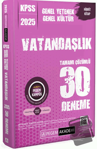 2025 KPSS Genel Yetenek Genel Kültür Vatandaşlık Tamamı Çözümlü 30 Den